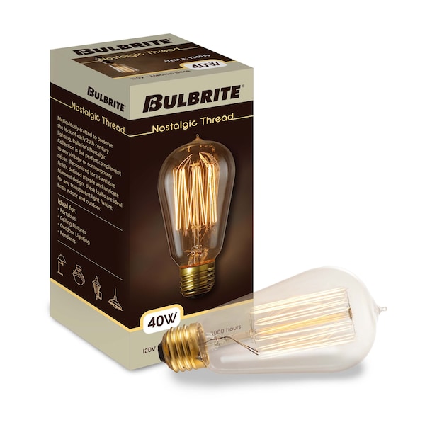 40 - Watt Equivalent ST18 Dimmable Medium Screw LED Light Bulb Amber Light 2200K, 4PK